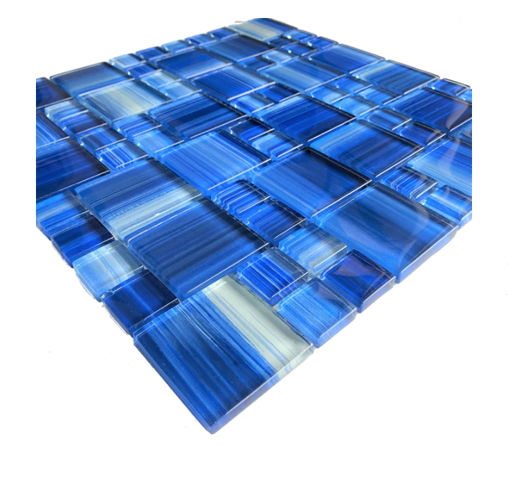 MIAMI BLUE MIX GLASS TILE